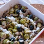 Varza de Bruxelles si ciuperci la cuptor / Roasted Brussels sprouts and mushrooms