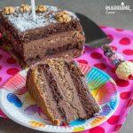Tort cu nuca, ciocolata si mascarpone / Walnut, chocolate & mascarpone cake